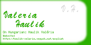 valeria haulik business card
